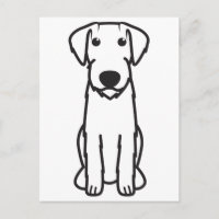 Deutscher Drahthaar Pointer Dog Cartoon