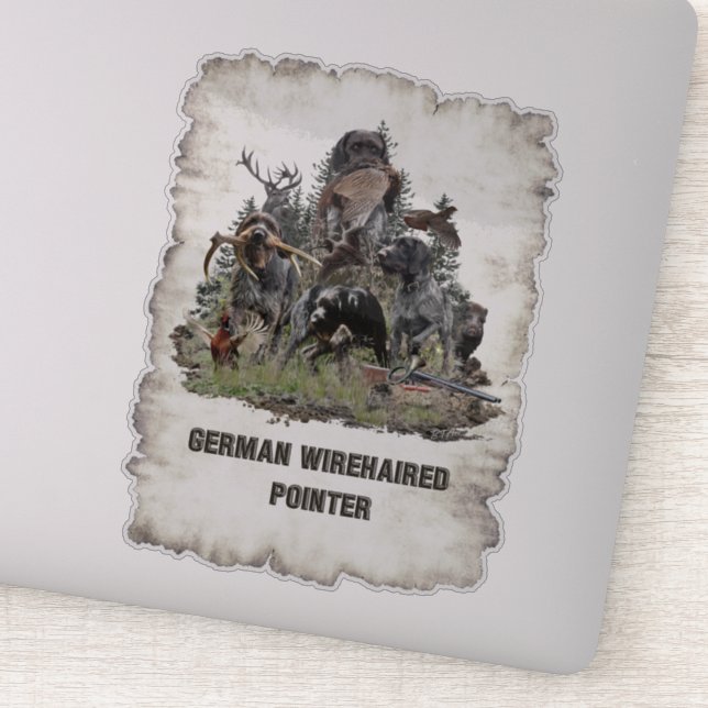 Deutscher Drahthaar Pointer Sticker (Detail)
