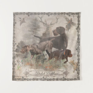 Deutscher Drahthaar Pointer Tapestry Wandteppich