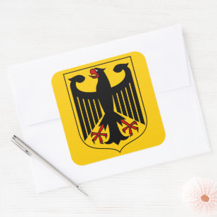 Deutscher Emblem-Aufkleber Quadratischer Aufkleber
