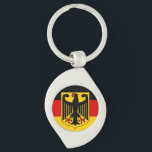 deutscher Emblem-Schlüsselanhänger Schlüsselanhänger<br><div class="desc">Wappen Deutschlands. Das Wappen Deutschlands zeigt einen schwarzen Adler (den Bundesadler "Bundesstaatlicher Adler", ehemals Reichsadler "Kaiseradler") auf einem gelben Schild (Oder, ein Adler, der angezeigt wird). Es handelt sich um eine Wiedereinführung des von der Bundesstaatlichen Republik Deutschland 1950 adoptiert Wappens der Weimarer Republik (in Gebrauch 1919-1935). Das aktuelle offizielle Design...</div>