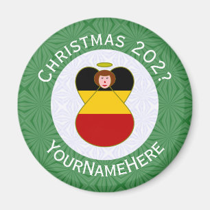 Deutscher Engel Weihnachtsflagge Personalisiert  Magnet