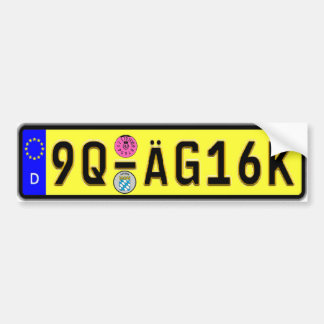 Deutscher Eurolizenz-Platten-Gelb-Autoaufkleber Autoaufkleber