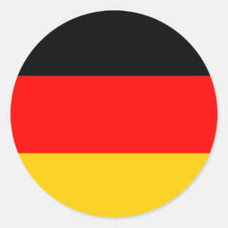 Deutscher Flaggenaufkleber Runder Aufkleber