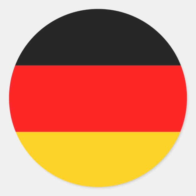 Deutscher Flaggenaufkleber Runder Aufkleber (Vorderseite)