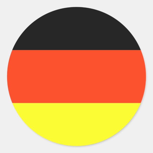 Deutscher Flaggenaufkleber Runder Aufkleber (Vorderseite)