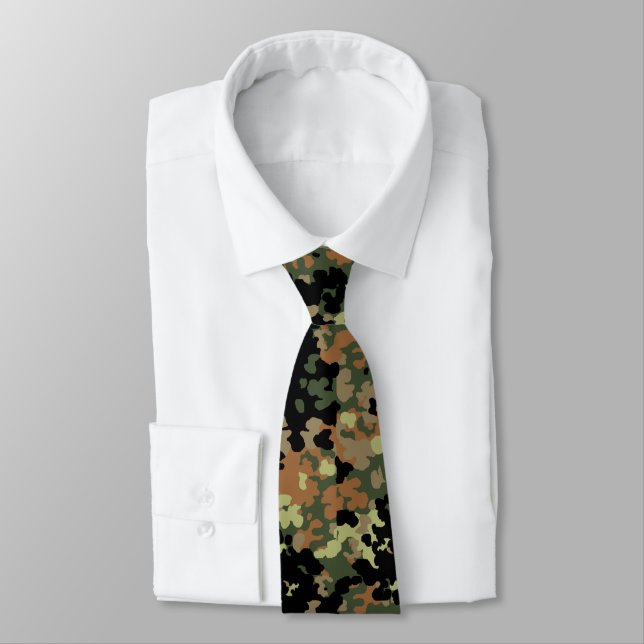 Deutscher Flecktarn v2 Camouflage Krawatte (Gebunden)