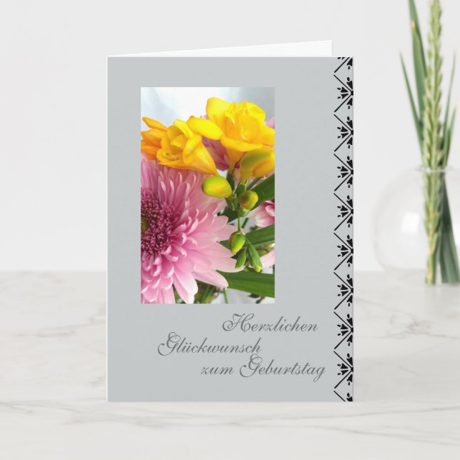 Deutscher: Geburtstagskarte Karte (Vorderseite)