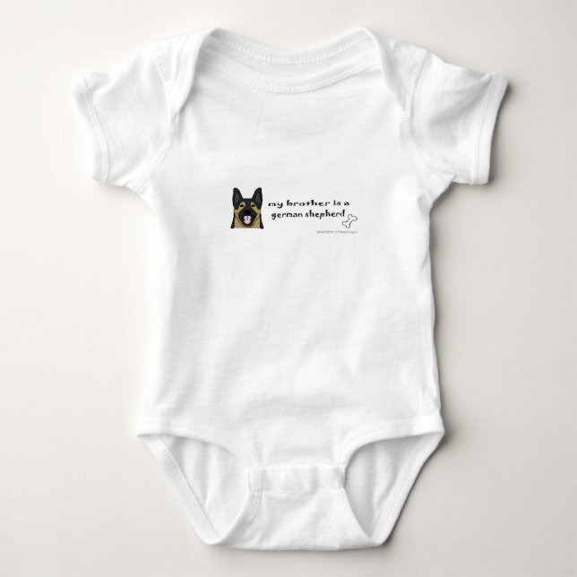 deutscher Hirte Baby Strampler (Vorderseite)