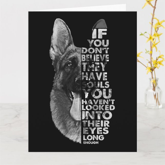 Deutscher Hirte, du glaubst nicht, dass sie Seelen Karte (Gelbe Blume)