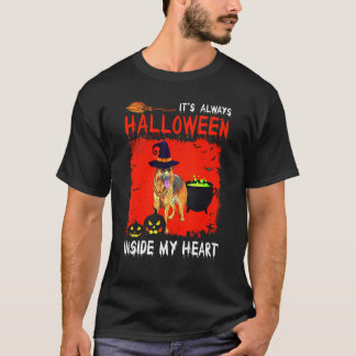 Deutscher Hirte Halloween in meinem Herzen T-Shirt