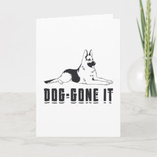 Deutscher Hirte Hund-Gone Es Hunde Tier Vintag Karte