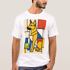 Deutscher Hirte im modernen Kunststil T-Shirt
