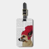 Deutscher Hirte in Red Wooly Hat