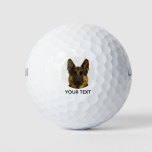 Deutscher Hirte mit benutzerdefiniertem Text Golfball