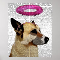 Deutscher Hirte mit rosa Halo
