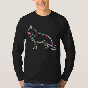 Deutscher Hirte mit Weihnachtslicht 2022 Weihnacht T-Shirt