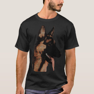 Deutscher Hirte mit Wort T-Shirt