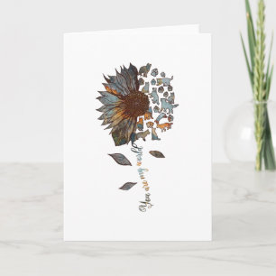 Deutscher Hirte Sie sind meine Welt Sonnenblumen G Karte
