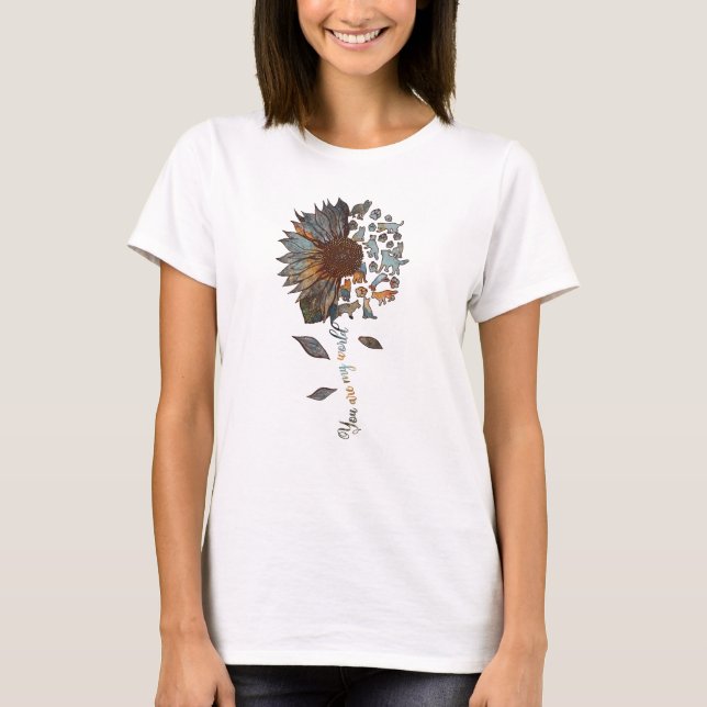 Deutscher Hirte Sie sind meine Welt Sonnenblumen G T-Shirt (Vorderseite)