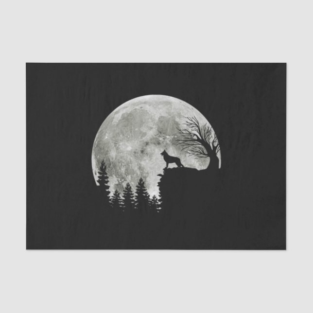Deutscher Hirte, Stehend auf Mountain Halloween Seidenpapier (Vorderseite)