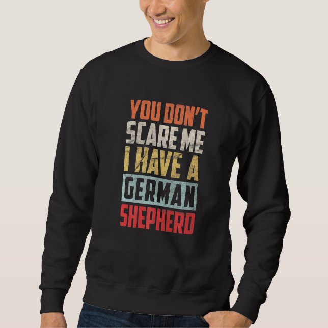 Deutscher Hirte Vintag Retrostil Sweatshirt (Vorderseite)