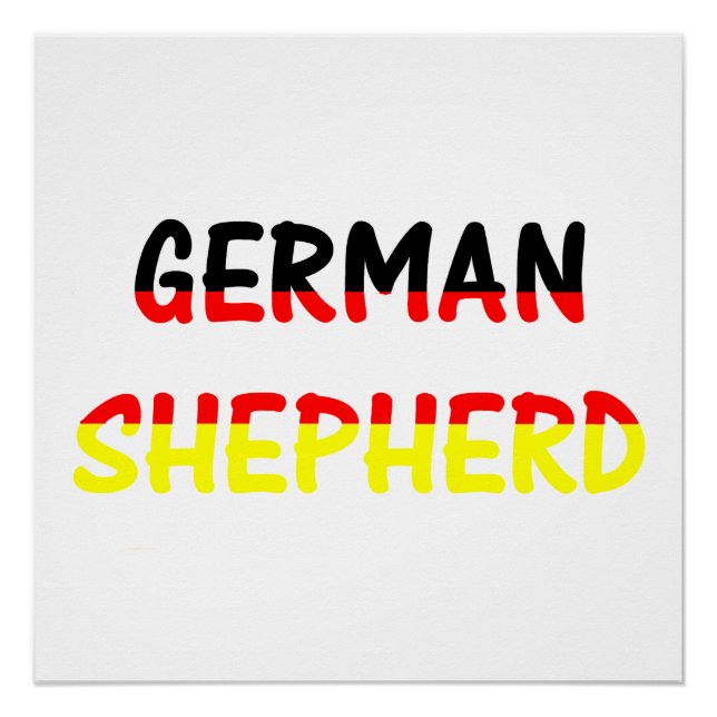 deutscher Hirtenname unter Flagge Poster (Vorderseite)