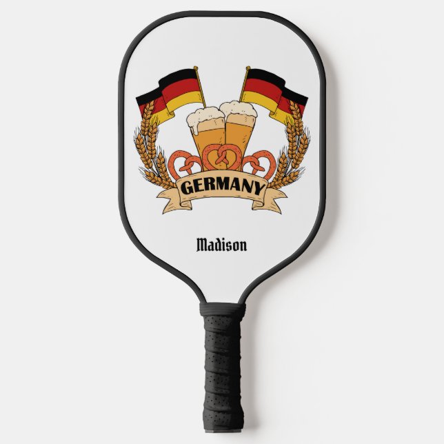Deutscher individuelle Name Pickleball Schläger (Vorderseite)