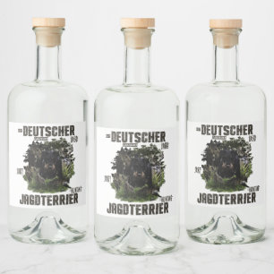 Deutscher Jagdterer Alkoholflaschenetikett