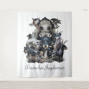 Deutscher Jagdterer Platz Uhr Kaffee Mu Wandteppich