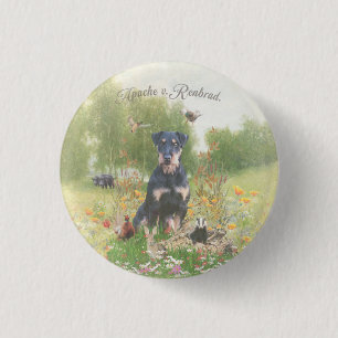 Deutscher Jagdterrier (Jagdschrecker) Sticker Pape Button