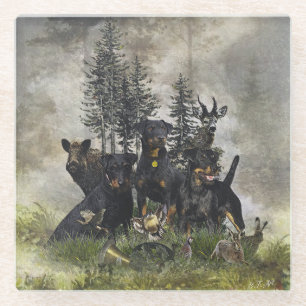 Deutscher Jagdterrier (Jagdterrier) Glasuntersetzer