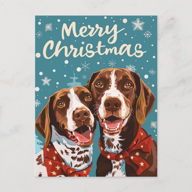 Deutscher Kurzfilm Frohe Weihnachten Postkarte (Vorderseite)