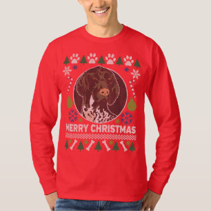 Deutscher Kurzhaar-Pullover zu Weihnachten T-Shirt