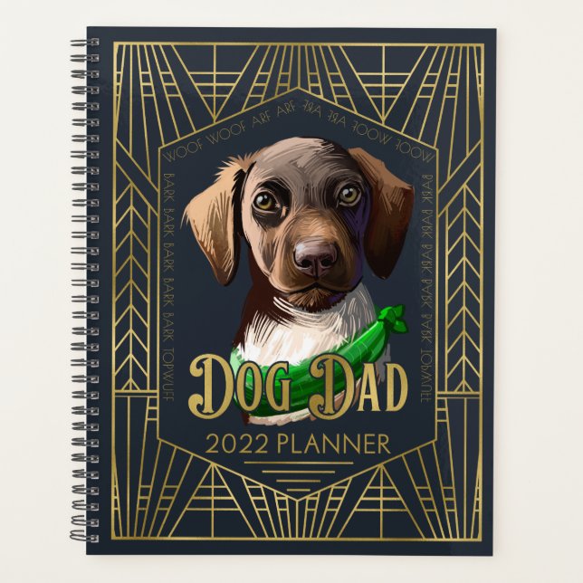 Deutscher Kurzhaarhund Vater Funny 2022 Planer (Vorderseite)