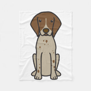 Deutscher kurzhaariger Zeiger-HundeCartoon Fleecedecke