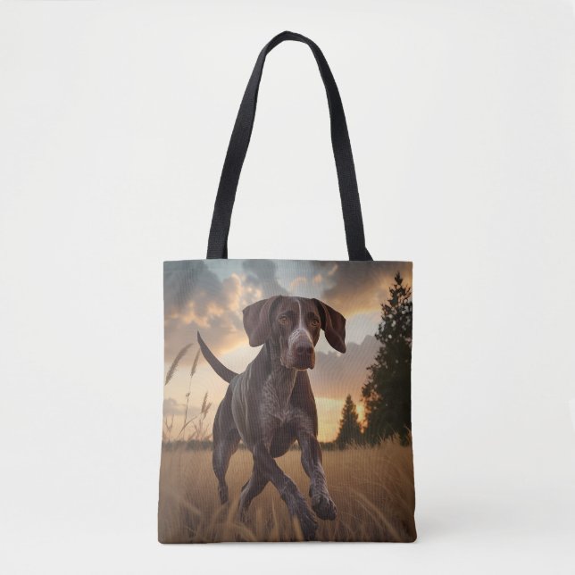 Deutscher Kurzhaarkammer Elegante Schultertasche Tasche (Vorderseite)
