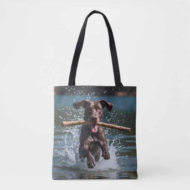 Deutscher Kurzhaarkammer Elegante Schultertasche Tasche (Vorderseite)