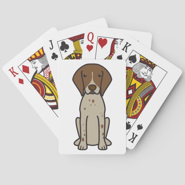Deutscher Kurzhund-Cartoon Spielkarten (Rückseite)