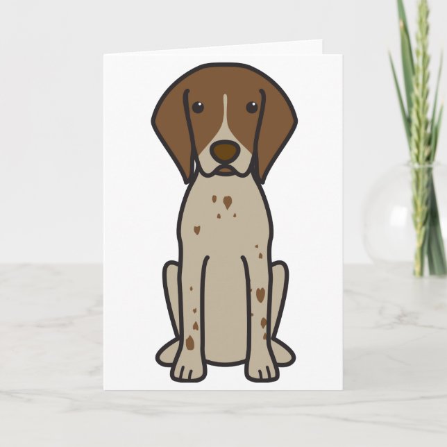 Deutscher Kurzhundehund-Cartoon Karte (Vorderseite)