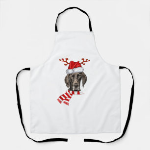 Deutscher Kurzläufer-Pointer Dog Antlers Santa Chr Schürze