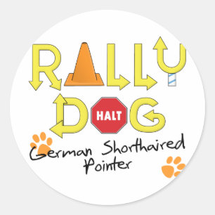 Deutscher Kurzporenhund Kundgebung Runder Aufkleber