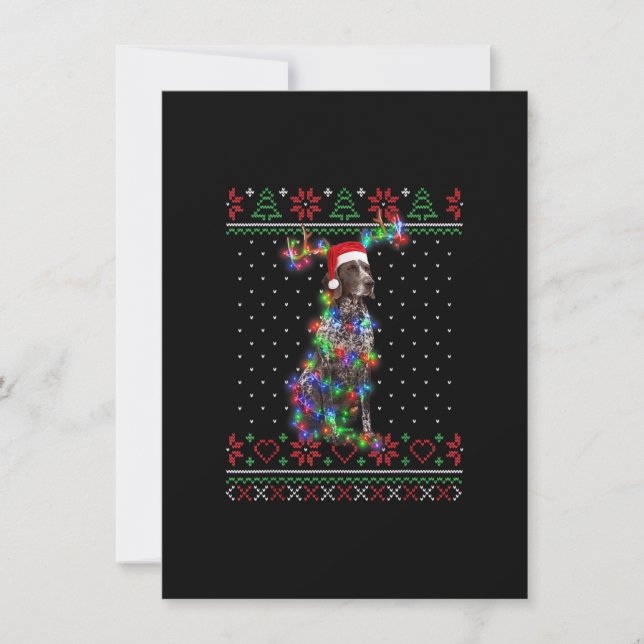 Deutscher Kurzporenhund Ugly Sweater Christ Einladung (Vorderseite)