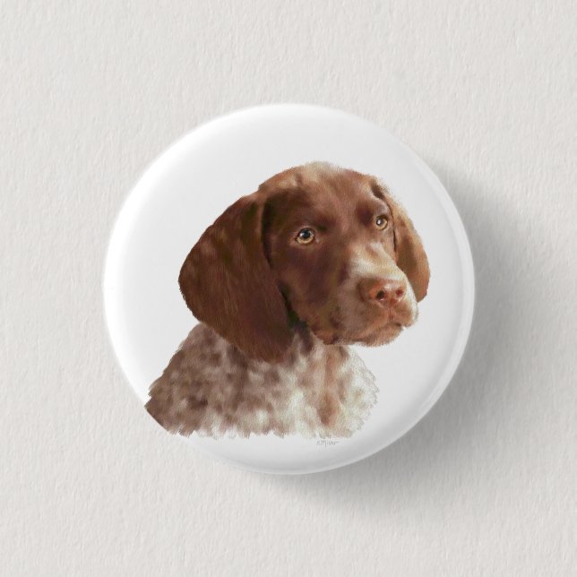 Deutscher Kurzschwanz-Welpe Button (Vorderseite)