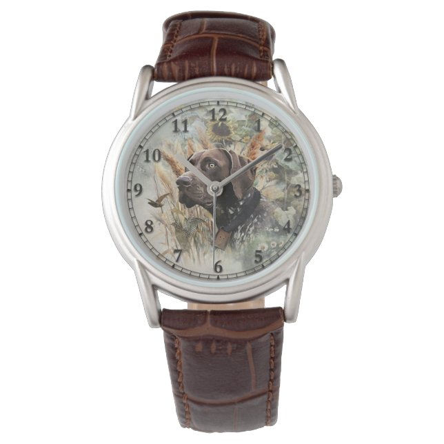 Deutscher Kurzzeiger Armbanduhr (Vorderseite)