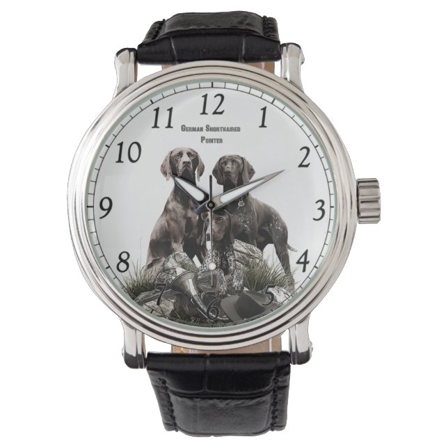 Deutscher Kurzzeiger Armbanduhr (Vorderseite)