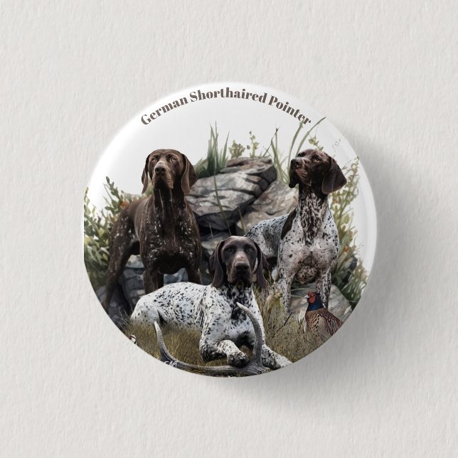 Deutscher Kurzzeiger Button (Vorderseite)