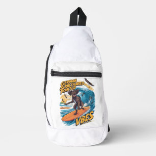 Deutscher Kurzzeiger fängt große Welle Crossbody Bag