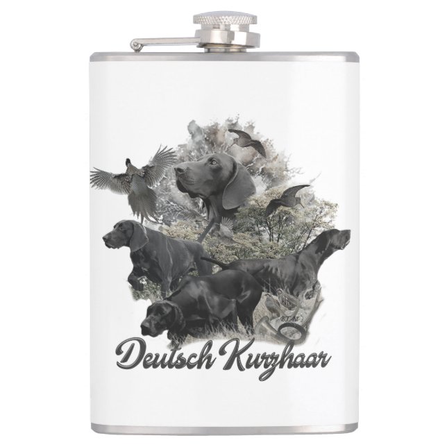 Deutscher Kurzzeiger Flachmann (Vorderseite)