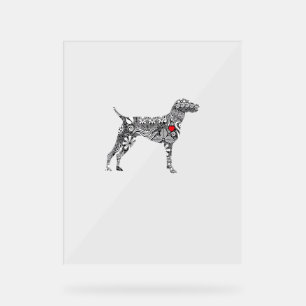 Deutscher Kurzzeiger GSP Hund Mama I Liebe hören Acrylschild